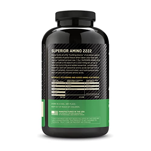 Optimum Nutrition 1077232 Superior Amino 2222 Tablets, Complete Essential Amino Acids, Eaas thumb #10