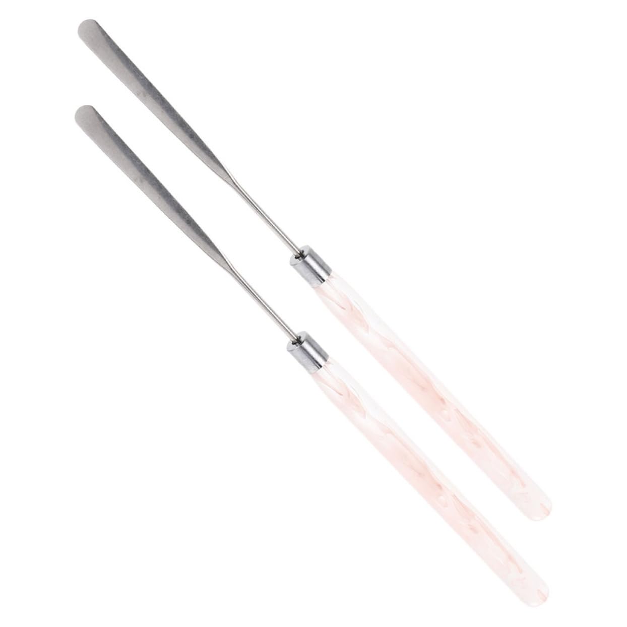 Mikinona 2pcs Makeup Stirring Spatula for Liquid Foundation Beauty Makeup Scoop Spatula Portable Mixing Tool for Precise Application