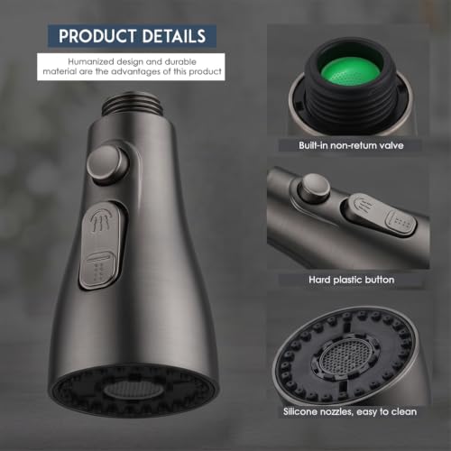 Image of EVANEX Waterfall Kitchen Facuet Hot and Cold Pull Out Kitchen Sink Mixer with Waterfall Provision 360 Degree Rotating Tap with 4 Water Outlet Modes