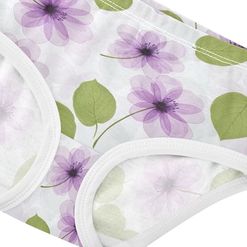 Animals Toddler Girls Underwear 2t Cotton Girl Panties Cute Floral Purple Flowers Beige Green Briefs Girls Undies4