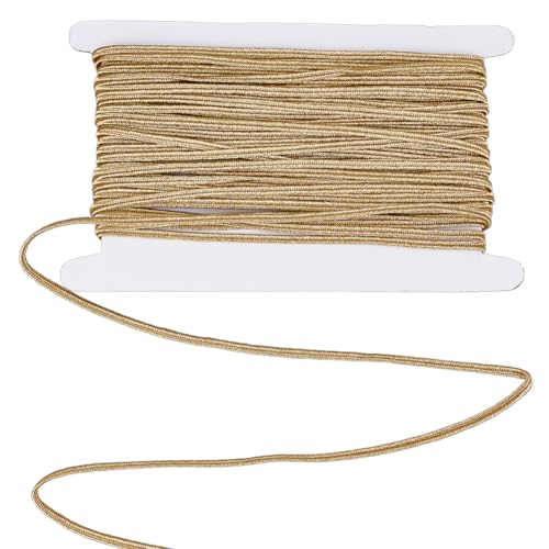 BENECREAT Cuerda trenzada de 4 mm, hilo plano de 20 m para rebordear, acolchar, trenza soutache para costura, suministros de manualidades