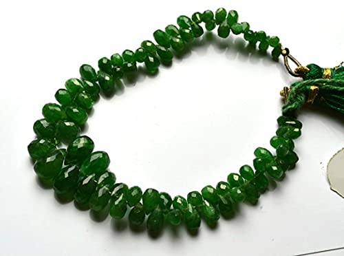 Fil tsavorite perles en goutte pour créer vos parures de mariage et bijoux de soirée chic