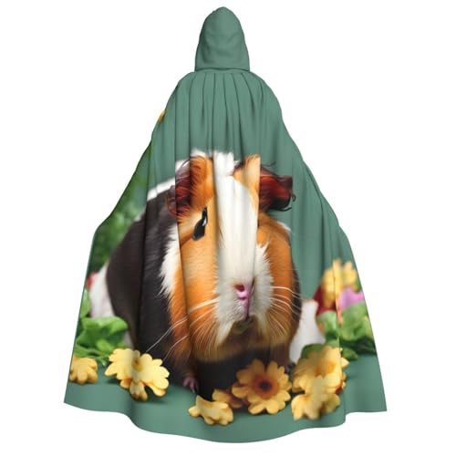 Cape à capuche imprimé fleurs pour fête de sorcière et soirées cosplay