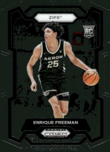 2024-25 Panini Prizm Draft Picks #72 Enrique Freeman Akron Zips NCAAA Basketball Base Trading Card