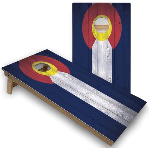 Skip's Garage Colorado Flag All-Weather Cornhole Boards - PVC - NO Accessories