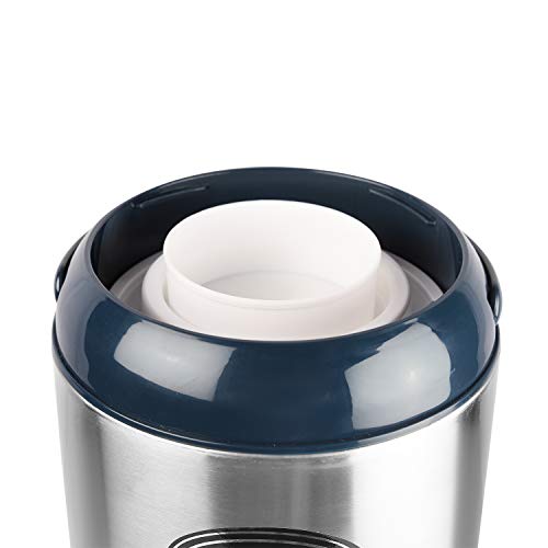 Image of CELLO Jaguar Vacuum Insulated Thermos Water Jug for Kitchen 10 Litre Blue | Easy to Fill & Clean Wide Mouth, Press and Pour Tap Double Wall Hot and Cold Stainless Steel Water Jug for Picnic and Office