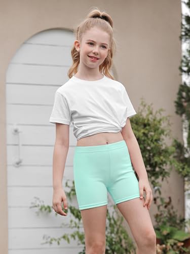 Image of 6 Pack Girls Bike Shorts Cotton Toddler Cartwheel Under Dress Dance Clothes