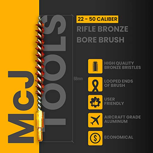 Mcj Tools 10Pack 375-Caliber Bronze Bore Brush #TOP2
