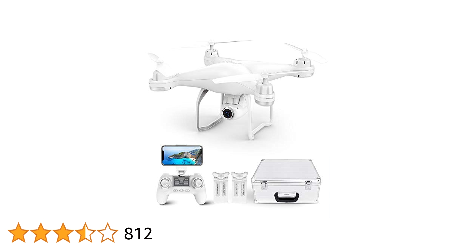 Potensic ドローン　カメラ付き　T25(ホワイト) Potensic T25 GPS RC Drone with 2K HD Video Camera, 3x