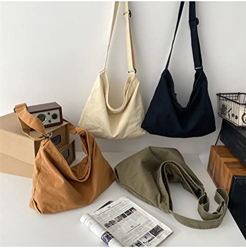 Image of Women Shoulder Bags Canvas Tote Bag Handbag Large Hobo with Pockets Work Bags for Women and Men
