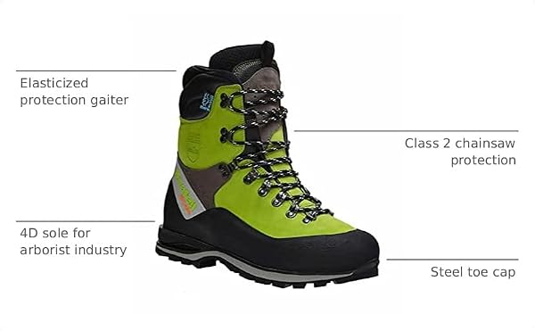 ARBORTEC Scafell Lite Chainsaw Boots (8, Green) - 2