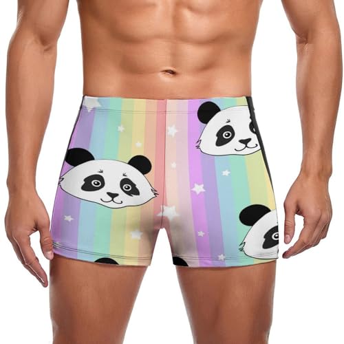 Maillot de bain imprimé arc-en-ciel au motif panda unique