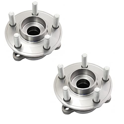Image of TRQ Front and Rear Wheel Bearing & Hub Assembly Set with ABS Sensor 2 Piece for 15-23 Ford Edge 17-18 Fusion Sport 14mm Wheel Studs 19 Fusion Sport 16-18 Lincoln MKX 17-20 Continental 19-22 Nautilus