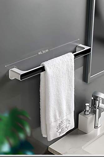 Image of DYRROTH Magic Sticker Self Adhesive Plastic Wall Mounted Napkin Towel Holder Stand Set of 1 for Bathroom, Kitchen and Wash Basin Towel Bar (46.3 cm Long Size)