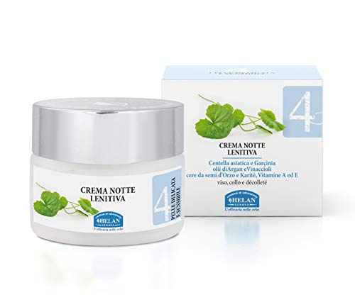 Crema de noche lenitiva Helan Linea Viso 4 con argán para piel delicada 50ml