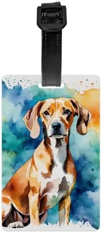 Personalized Luggage Tag Cute Puppies Pet Dogs Novelty Custom Luggage Tags for Suitcases, Bag Watercolor Azawakh Dog Breed Cool Puppy Design Customized Travel, One Piece image 5