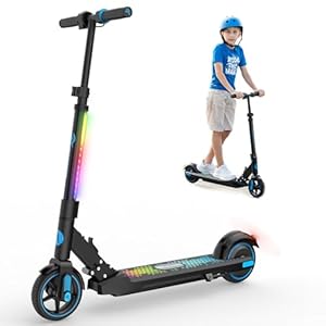 EVERCROSS EV06C Elektrische Scooter, 6,5” Opvouwbare elektrische step voor kinderen van 6-12 jaar, tot 15 km/u en 8 km, led-display, kleurrijke led-verlichting, elektrische step voor kinderen