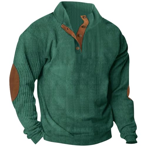 Whitecloths Life Clothing Men Vintage Sweatshirt, Substantial Men's Vintage Knit Print Zip-up Sweatshirt (D,2XL)