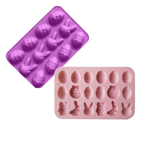 Easter Egg and Bunny Silicone Molds For Chocolate, 3D Easter