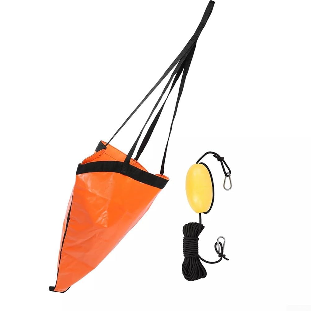 Ancoraggio per, Ancora di mare per barca da pesca, Drogue Anchor System, Ancora di mare gonfiabile barca, Dispositivo di controllo canoa, pieghevole in PVC (L)