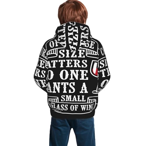 Wine Funny Kid Hoodies Boys Sweatshirts Girls Pullover with Pocket4