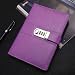 Produktbild Leder Retro Büro weich Notebook Schule Schreibwaren Geschenk Traveller Journal Daily Weekly Planner 2019 mit Schloss und Schlüsseltagebuch A5, Violett