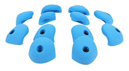 12 Medium Double Incut Roof Jugs | Bolt-on Rock Climbing Holds | Blue