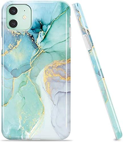 luolnh iPhone 11 Marble Case,Brilliant Design Shockproof Flexible Soft Silicone Rubber TPU Bumper Cover Skin Case for iPhone 11 6.1 inch 2019 -Abstract Mint