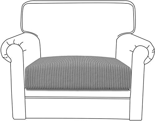 Yidaxing Funda para Asientos de Sofá Elástica Protector de Cojin de Asiento Separados para sofá Fundas de cojín(1 Plaza, Gris Claro)