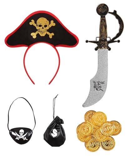 Disfraz completo pirata princesa para niñas 7-9 años miniatura 4