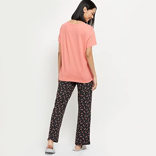 Image of Max Women's Printed Round Neck Half Sleeve Cotton Pyjama Set