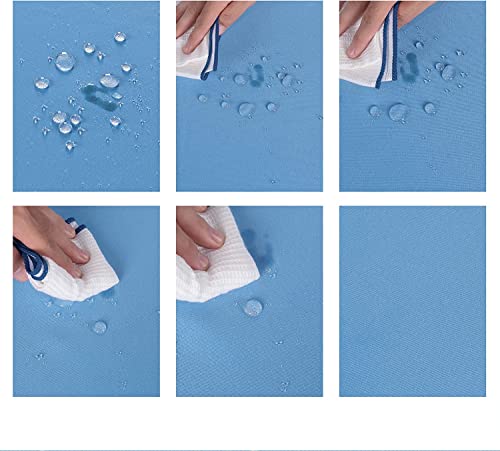 Image of Obstal 210GSM Rectangle Table Cloth, Sky Blue, 54 x 108 Inch | Heavy Duty Water Proof Microfiber Tablecloth, Decorative Fabric Table Cover for Outdoor and Indoor Use
