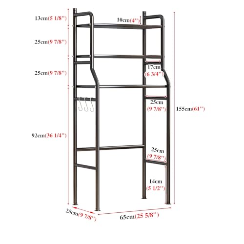 Microwave Stand Mini Fridge Storage Unit for Bedroom & Kitchen, Sturdy Refrigerator Base with Large Space, White 65x155cm - Organize Appliances Effortlessly - Image 2