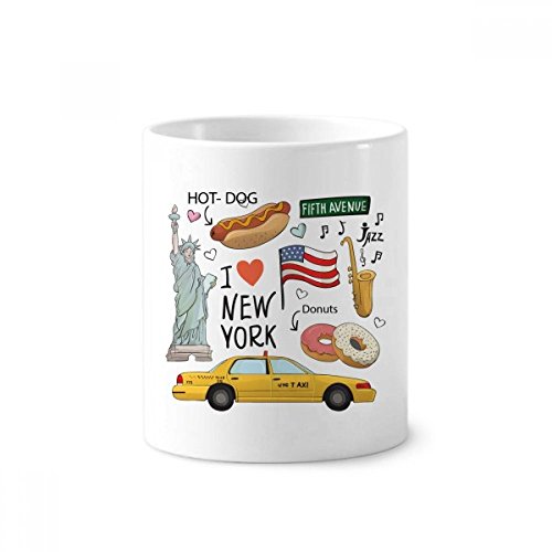 Tasse blanche américaine céramique 350ml pour décorer un bureau style New York