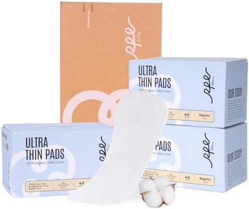 Rpe Life 100% Organic Panty Liners for Women-120ct, Ultra Thin Cotton Cover, Regular Pantiliners, Light Absorbency, Unscented Barely There Pantie Liners (Regular Liner, Size 1, 120ct)