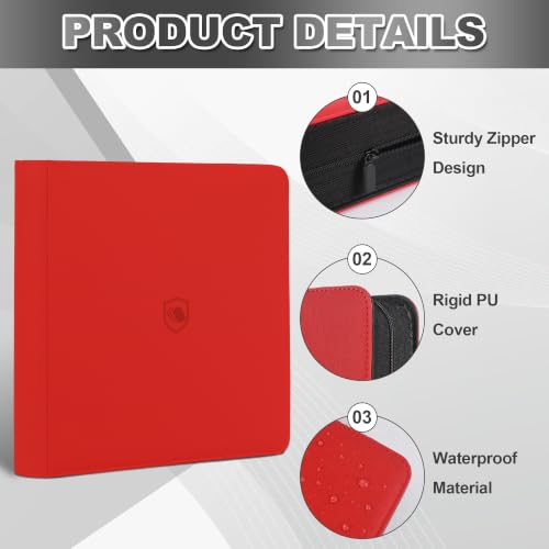 Image of Top Loader Binder 12 Pocket, Holds 480 Toploaders, 100 Toploaders INCLUDED