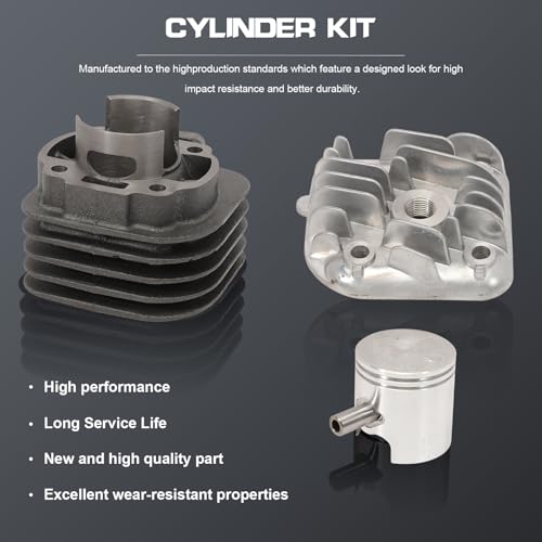 AUROLYNNE Motorrad Zylinder Kit Heißer Satz Kolben Gruppe 70cc Minarelli horizontal Scooter Booster Amico KT00087