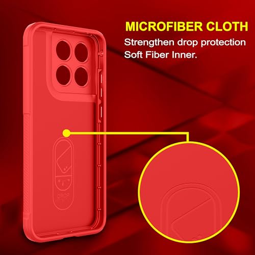 Image of Zapcase Back Case Cover for Motorola Edge 70 Fusion | Compatible for Motorola Edge 70 Fusion Back Cover | Liquid Silicon Magic Case with Camera Protection | Red