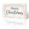Merry christmas wooden tabletop sign festive wood decor for christmas deskshelftrayfireplacechristmas wooden block signmerry christmas wooden framedwhite  urban country home decor