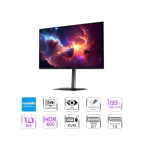 Image of GIGABYTE - MO32U - 32 inch QD-OLED Gaming Monitor - UHD 3840x2160-165Hz - 0.03ms GTG - AMD FreeSync Premium Pro - Type C KVM - HDMI, DP - Height Adjustable - Black
