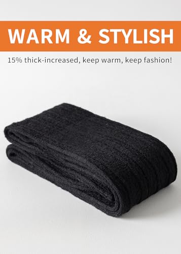 Women's Extra Long Cotton Knit Thigh High Socks, Warm Thick Over Knee Boot Stockings, Leg Warmers2