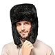 YJZQ Fliegermütze Wintermütze mit Ohrenklappen Herren Webpelzmütze Beanie-Mütze Kunstfellmütze Weiche Warme Trappermütze Pelzmütze Outdoor Russenmütze für Erwachsene
