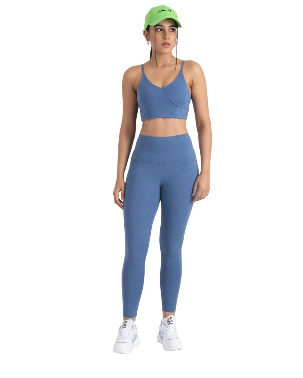 Sports Bra and Leggings Set for Women| V Neck Sports Bra | 7/8 Leggings | Squat Proof | 4 Way Stretch | Co Ord Set for Women-image-22