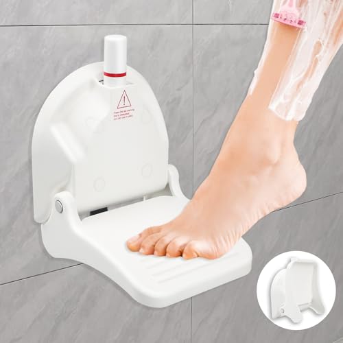 Shower Foot Rest for Shaving Legs, Shaving Stool with Vacuum Suction Cup, Foldable Reusable Shower Step for Shaving Legs,Shaving Step for Inside Shower