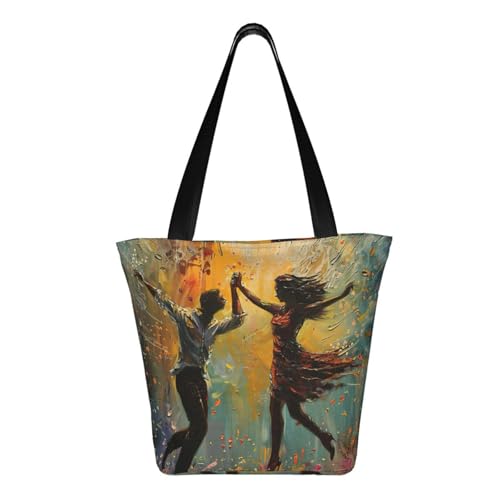 Dance With Music Print Comfortable Shoulder Bag Summer HandbagTravel Beach Work Daily Use Versatile Carry3
