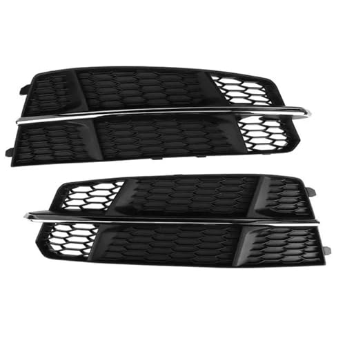 Grille nid d'abeille hexagonale A6 C7 antibrouillard avant argent chrome robuste