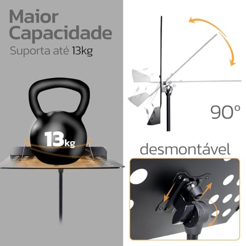 Estante para Partitura Ajustável Voik MS-714