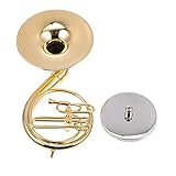 Didiseaon Modèle Mini Soubassophone 13 Cm en Métal Doré, Instrument Décoratif Réalist...