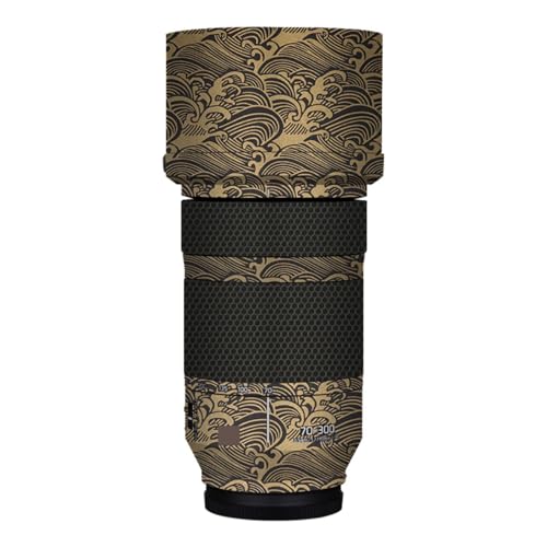 Vinyle Lumix S 70-300 protection objectif photo luxe vague dorée