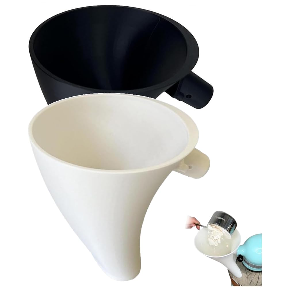 CTRLZS Flour Funnel for Kitchen Aid Mixer,Kitchen Aid Attachments for Mixers Accessories,Stand Mixer Attachment for Egg Liquid